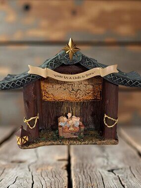 Hawthorne Village "Holy Night Creche" Only Thomas Kinkade Nativity Stable 2007